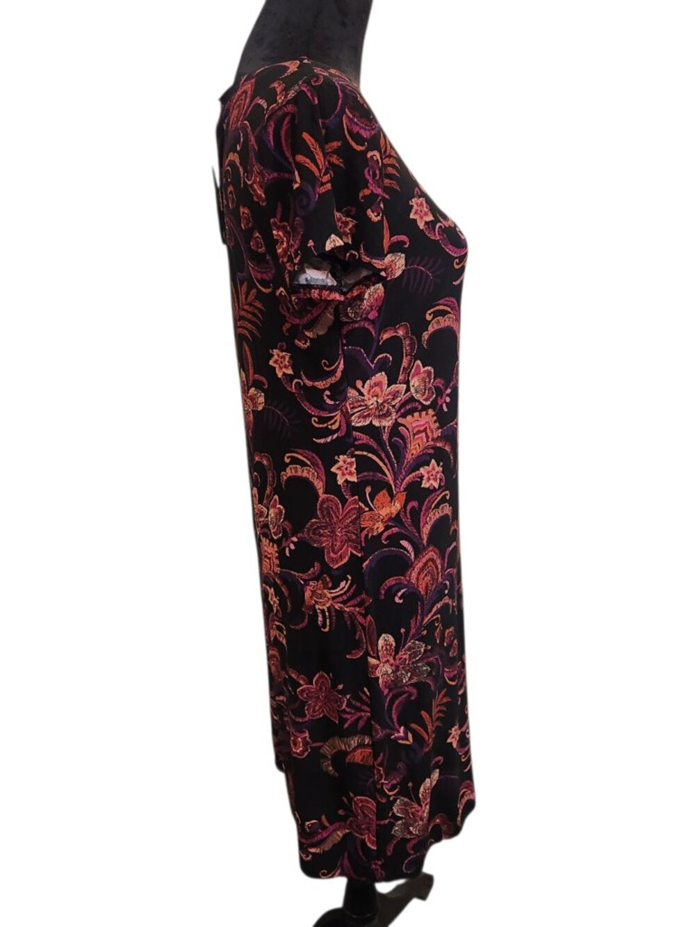 NWT Nine West Short Sleeve Black & Pink Dress Size S - Picture 7 of 7